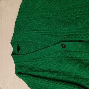 J Crew green cardigan